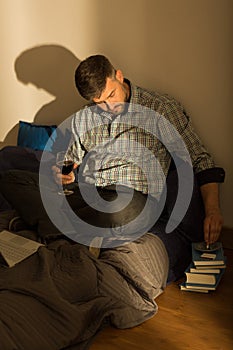 Man drinking wine