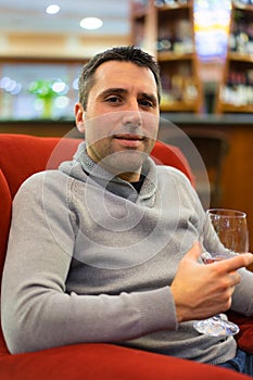 Man Drinking Wine