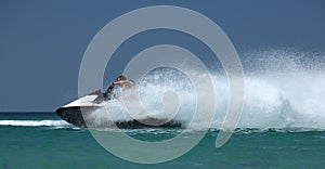 Man drive on the jetski