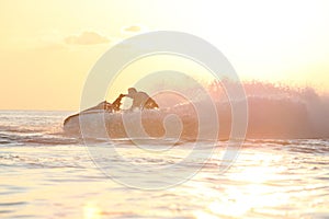 Man drive on the jetski