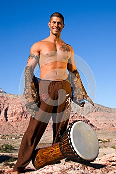 Man with drum.