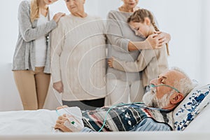 Man dying in the hospital photo