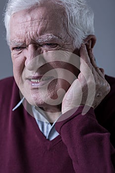Man with earache