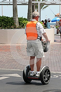 Man on Electric Scooter