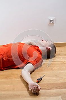 Man after electrocution