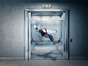 Man in elevator photo