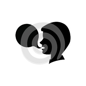 Man with empty speech bubble vector illustration. man talking with bubble
