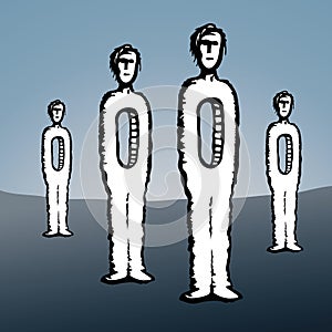 Man empty (vector)