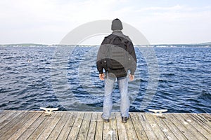 Man at end of the dock