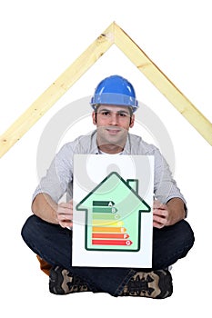 Man with energy rating