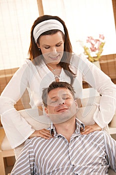 Man enjoying massage