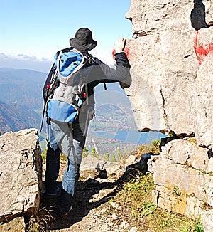 Man enjoying view from above