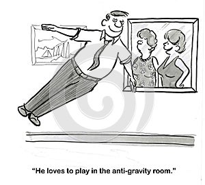 Man Enjoys Anti-Gravity Room
