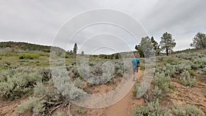 Man Enters Echo Canyon Trail