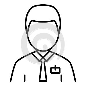 Man estimator icon, outline style