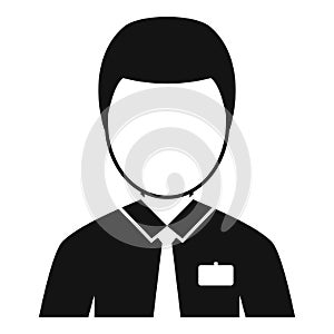 Man estimator icon, simple style