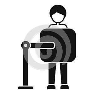 Man examination person icon simple vector. Operating client