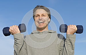 Man exercising.