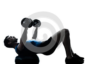 Man exercising bosu weight training workout fitness posture