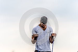 Man exercising outdoor