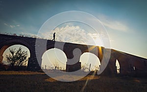 Man exploring the world