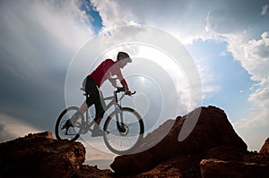 Man extreme biking