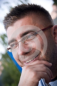 Man in eyeglasses