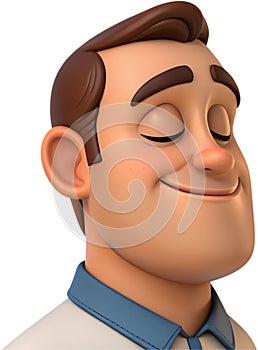 Man face emoji icon for expressive designs. photo