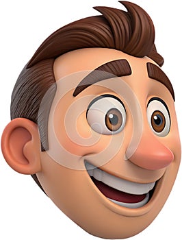 Man face emoji icon for expressive designs. photo