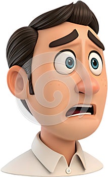 Man face emoji icon for expressive designs. photo