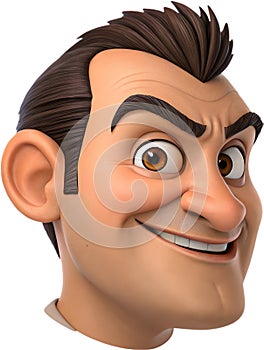 Man face emoji icon for expressive designs. photo