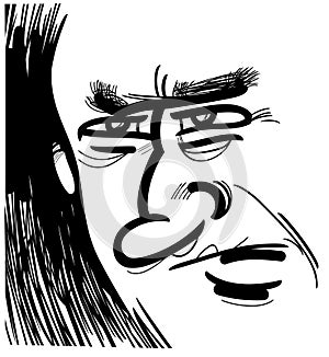 man face vector portrait caricature cartoon drawing illustration photo