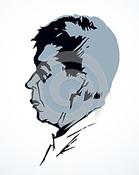 Man face. Vector drawing icon