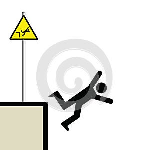 Man falling