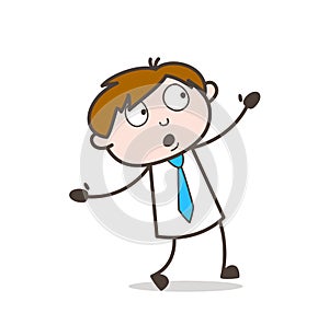 A Man Falling-Down Pose Vector Illustration