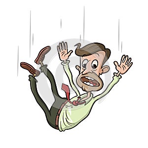 Man falling down