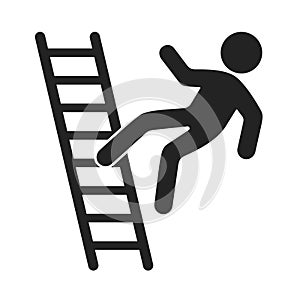 Man falling from the stairs, accident and failure