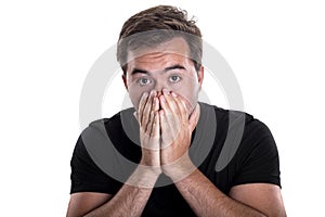 Man Feeling Sick and Sneezing