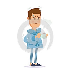 Man feeling unwell