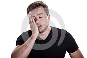 Man Feeling Unwell or Sick