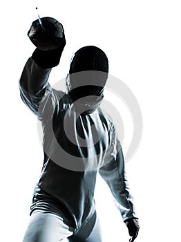 Man fencing silhouette