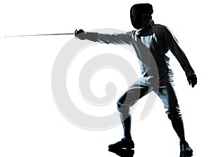 Man fencing silhouette