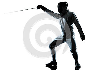 Man fencing silhouette