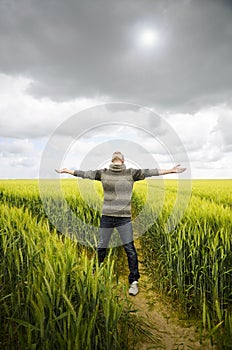 Man on a field