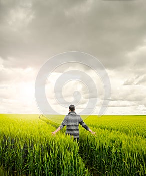 Man on a field