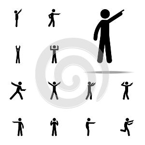 man finger, up icon. Man Pointing Finger icons universal set for web and mobile