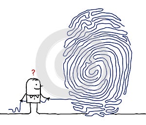 Man & fingerprint maze