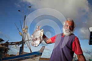 Man and fish