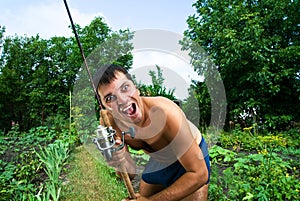 Man with a fishing rod