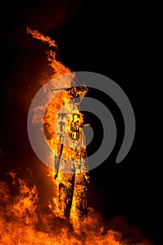 The Man on Flames at Burning Man 2015